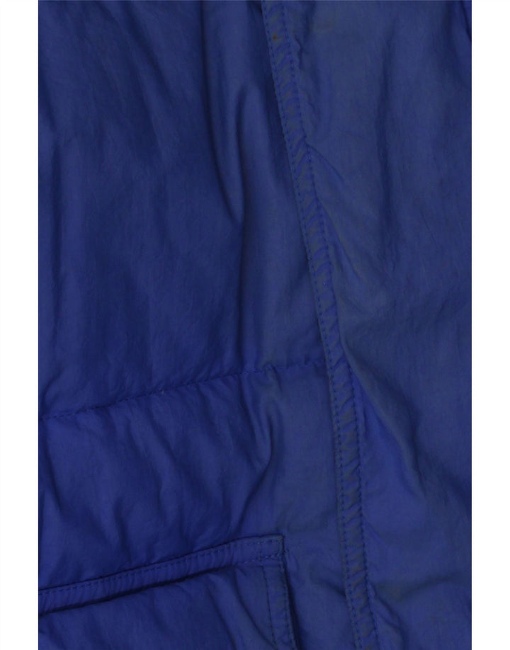veste rembourrée surdimensionnée vintage pour homme UK 36 Petit nylon colorblock bleu