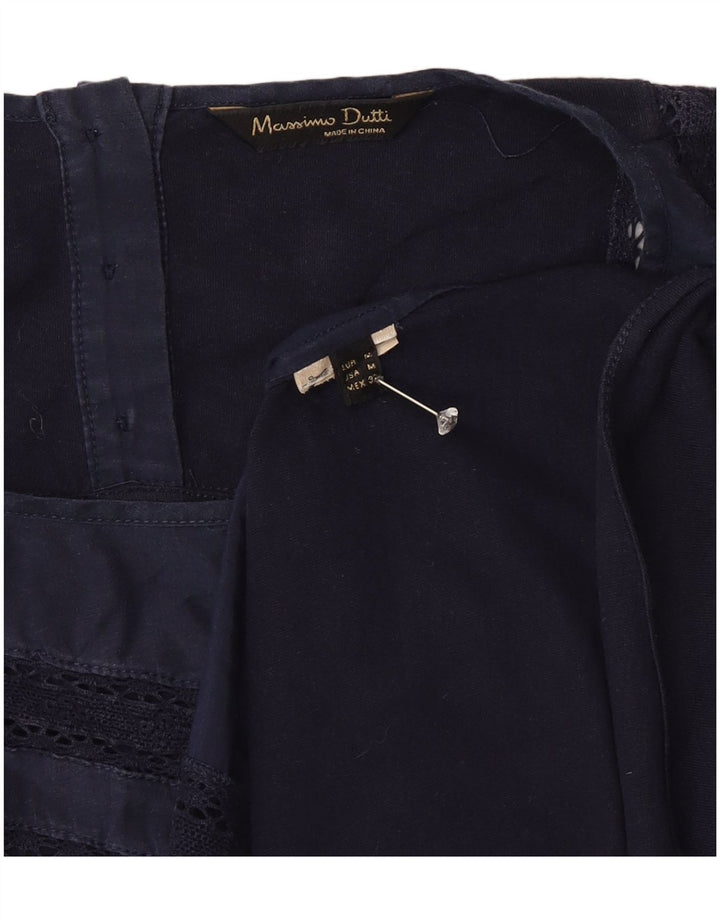 Massimo Dutti Débardeur pour femme UK 12 Bleu marine moyen