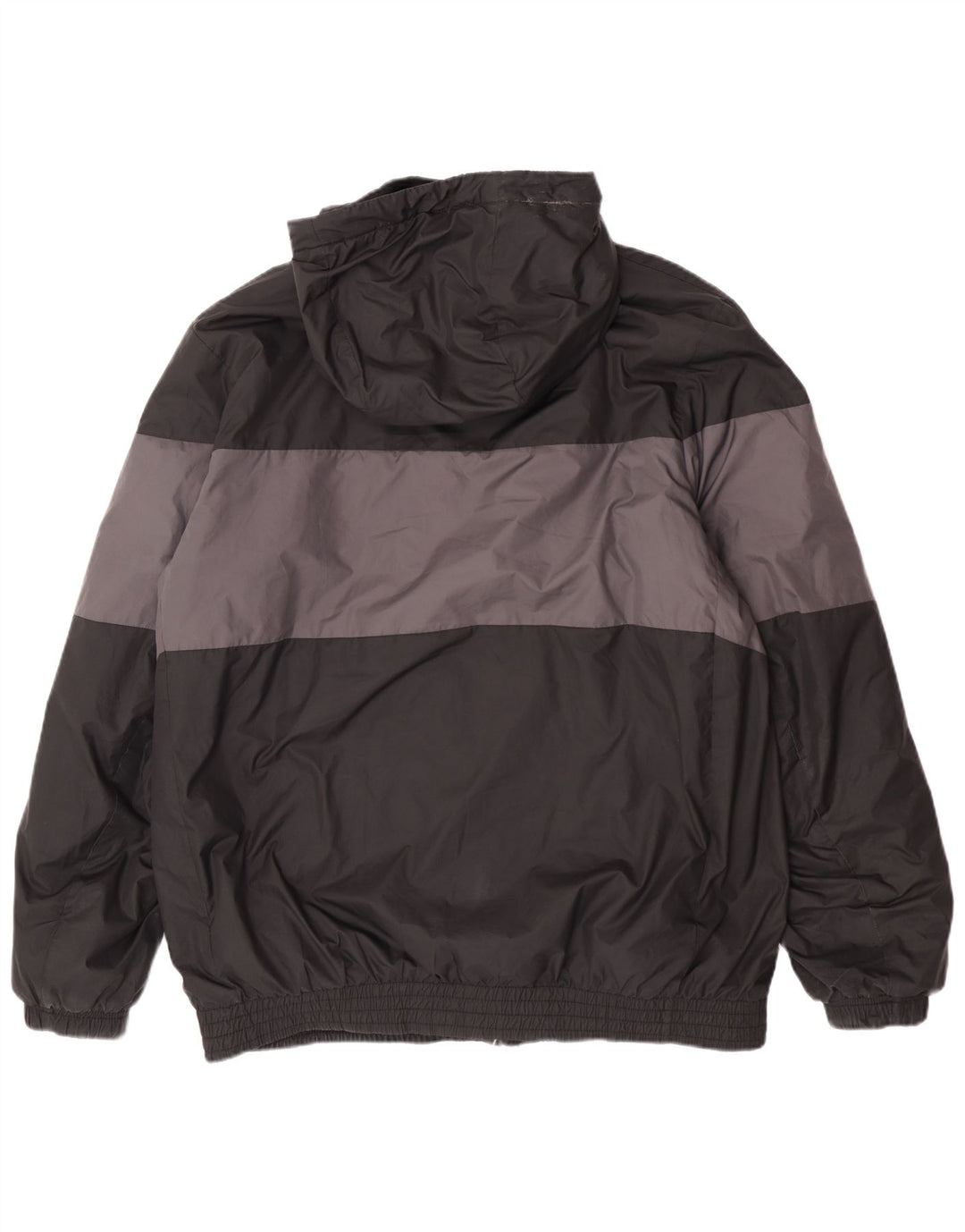 Nike Veste coupe-vent à capuche pour homme UK 40 Large Noir Colorblock Polyester