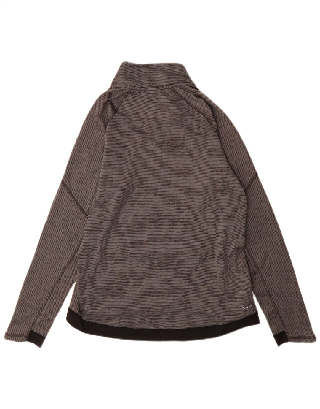 Champion Womens Performance Pull Survêtement Top UK 16 Large Gris Rayé