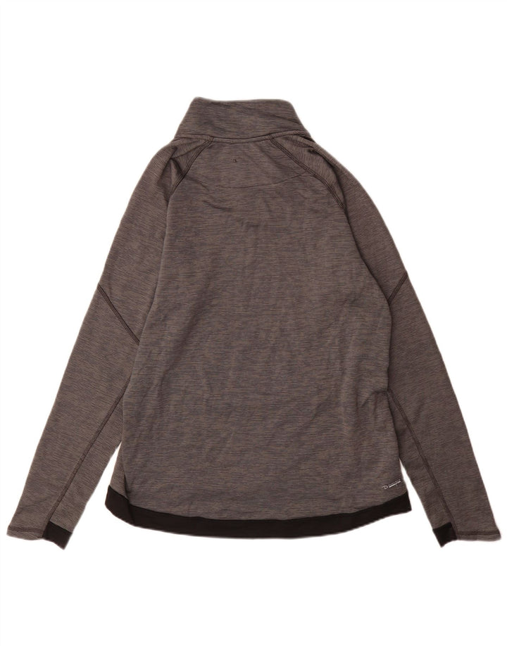 Champion Womens Performance Pull Survêtement Top UK 16 Large Gris Rayé