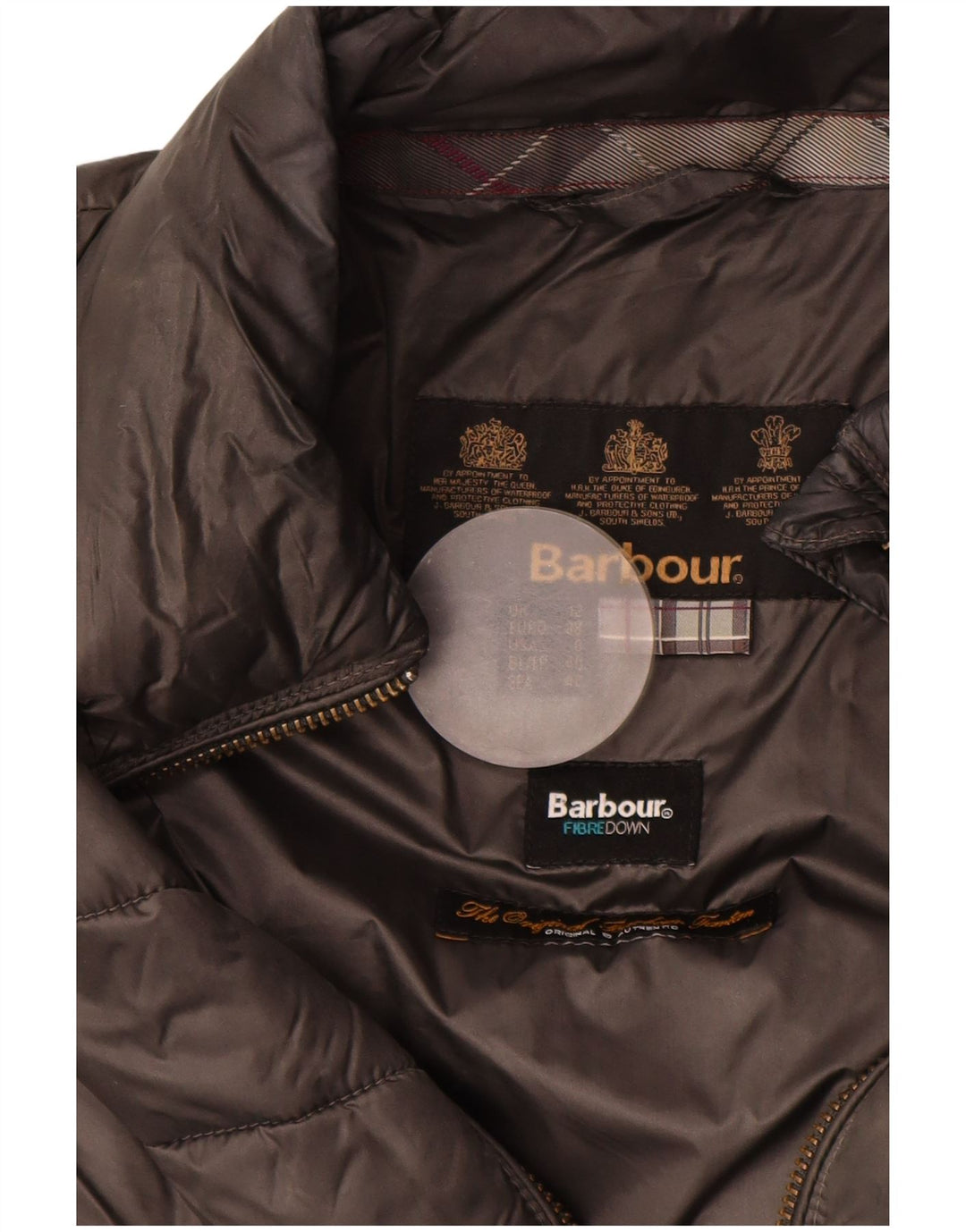 Barbour Veste matelassée pour femme UK 12 Gris moyen Polyamide