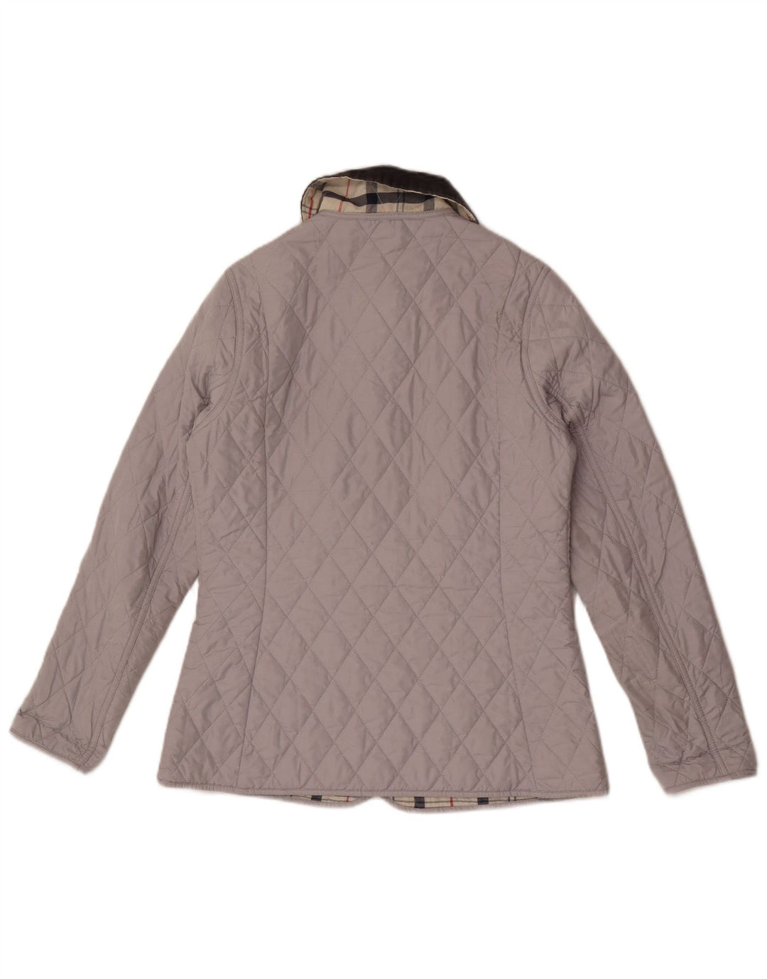 Barbour Veste matelassée pour femme UK 8 Small Gris Colorblock Polyester