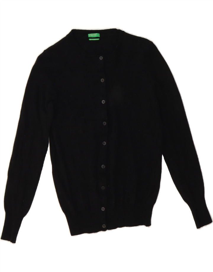 BENETTON Girls Cardigan Sweater 11-12 Years Medium Black Vintage Benetton and Second-Hand Benetton from Messina Hembry 