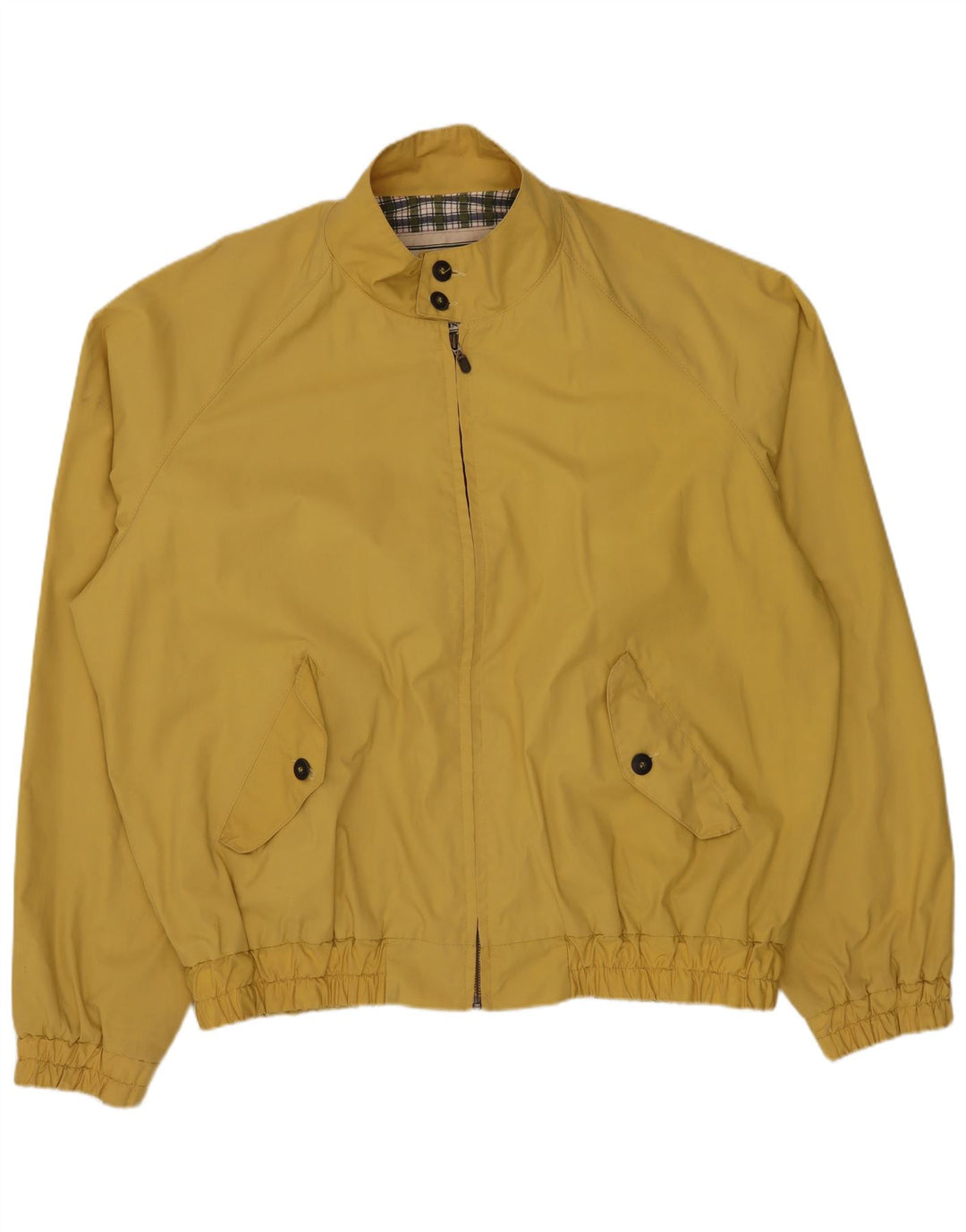 vintage Mens Bomber Jacket UK 42 XL Jaune Polyester