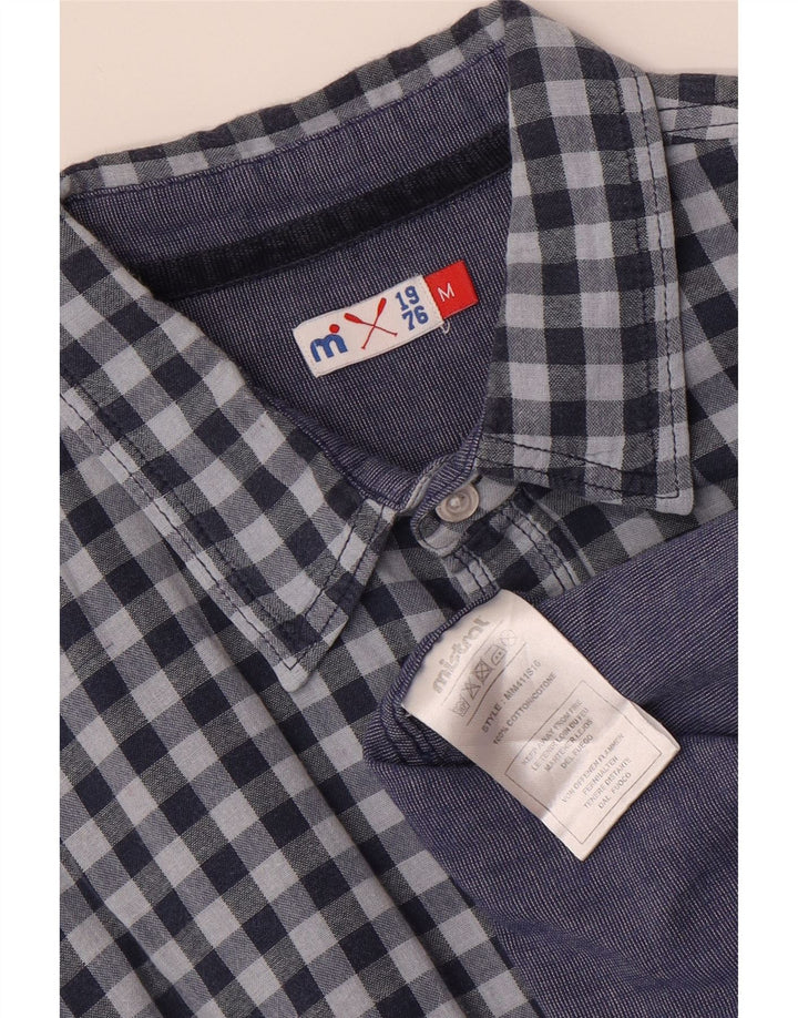 MISTRAL Chemise Homme Bleu Moyen Vichy Coton
