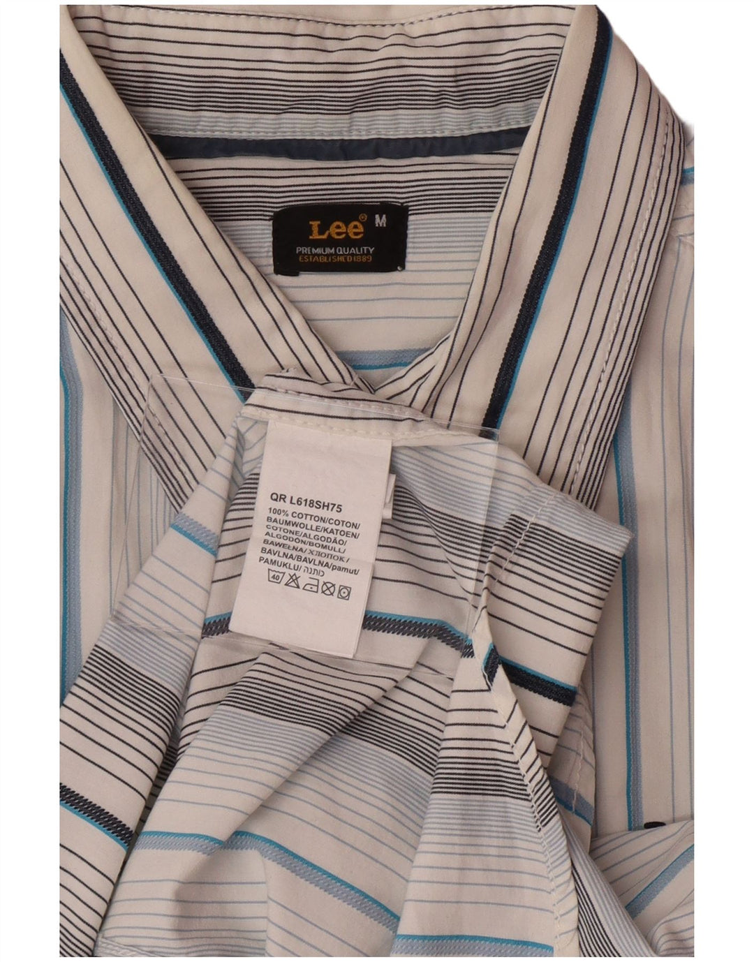 LEE Chemise Homme Coton Rayé Bleu Moyen