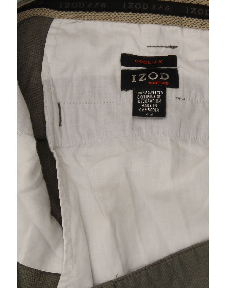 IZOD Mens Chino Shorts W44 2XL Khaki Polyester Vintage Izod and Second-Hand Izod from Messina Hembry 
