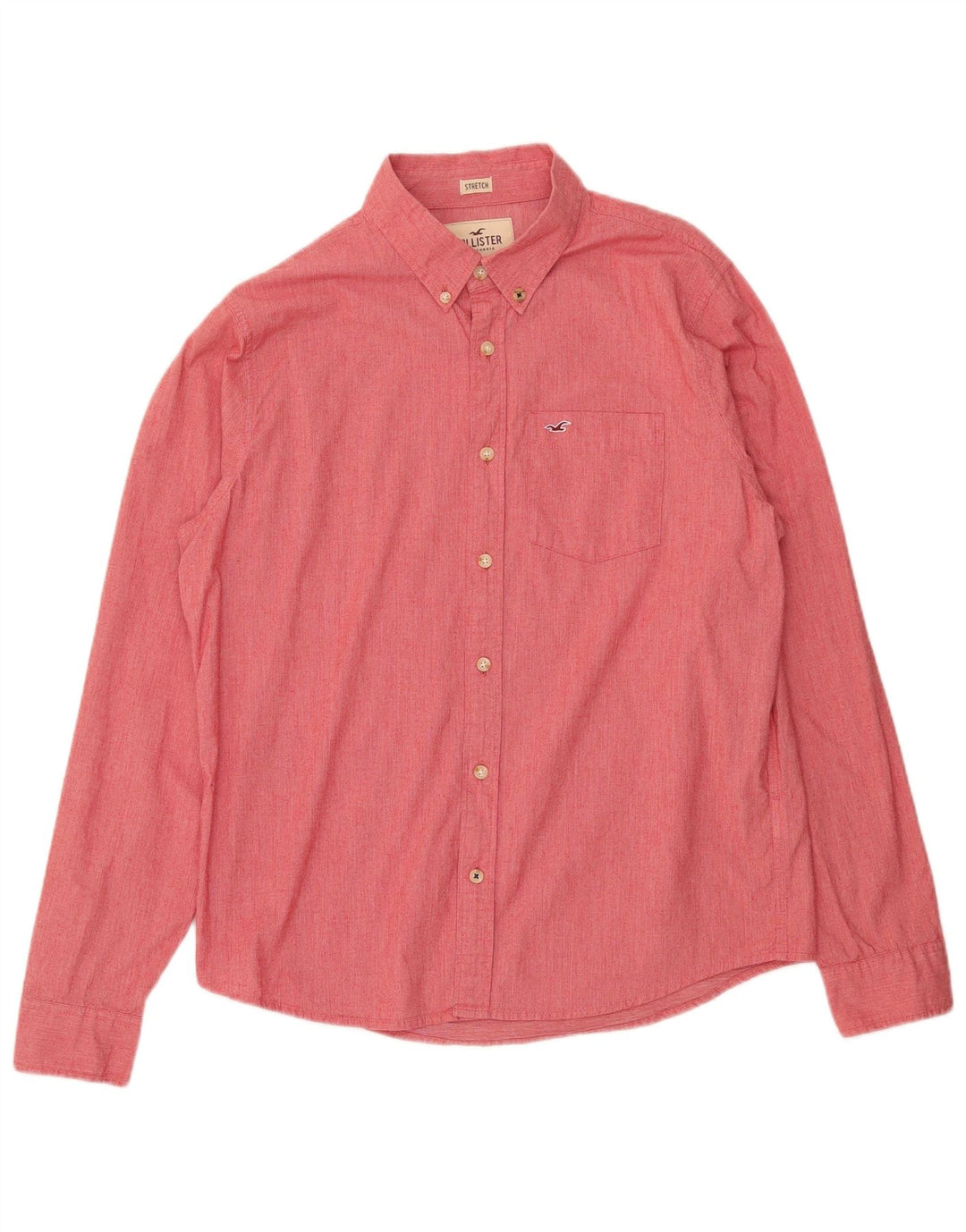HOLLISTER Chemise Homme XL Rouge Coton