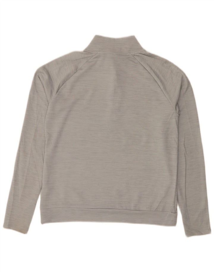 NIKE Haut de survêtement Dri Fit à col zippé pour homme, petit gris moucheté