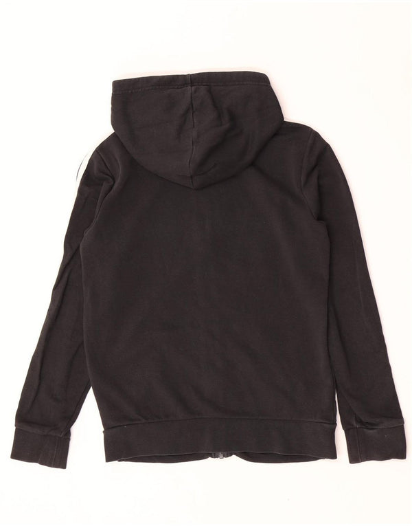 Adidas Pull à capuche zippé pour femme UK 12/14 Coton noir moyen