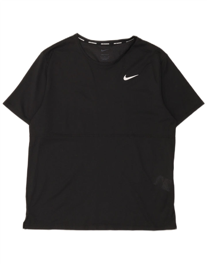 Nike Hommes Dri Fit T-Shirt Haut Large Noir Polyester