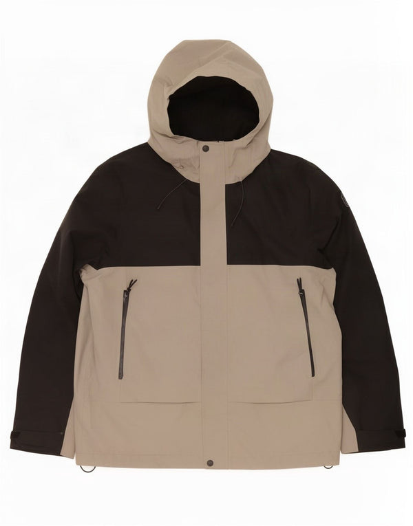 Marks & Spencer Veste de pluie à capuche pour homme UK 42 XL Gris Colorblock Polyester