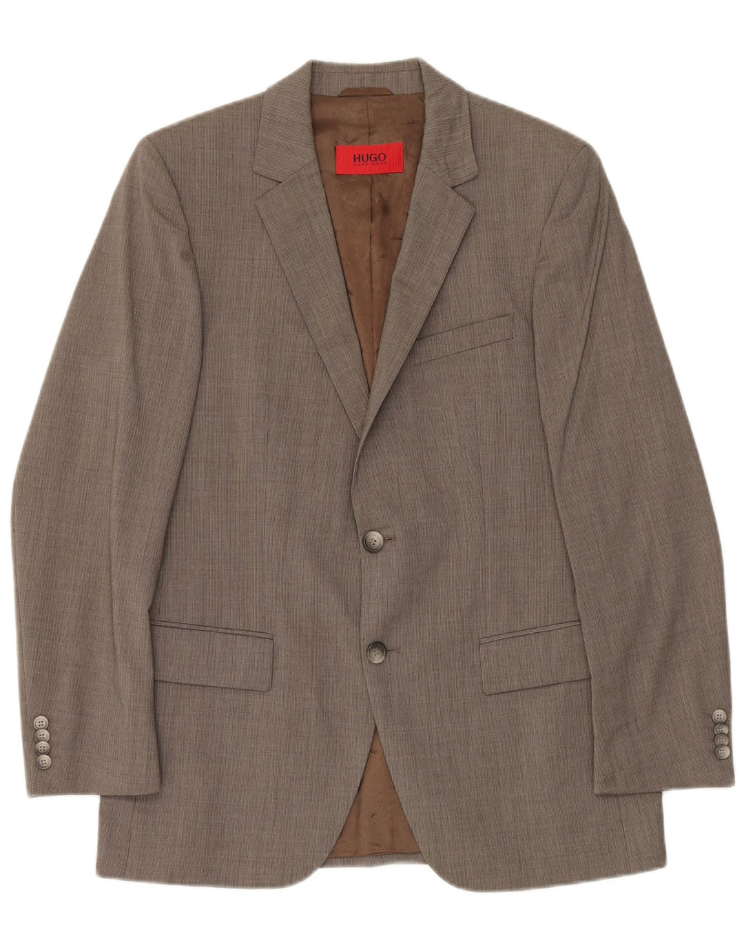Hugo Boss Veste blazer à 2 boutons pour homme UK 48 Laine vierge gris moyen