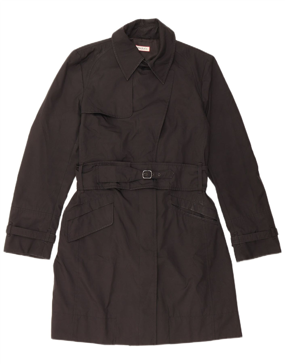 Max & Co. Trench-Coat Femme UK 12 Moyen Noir Polyester