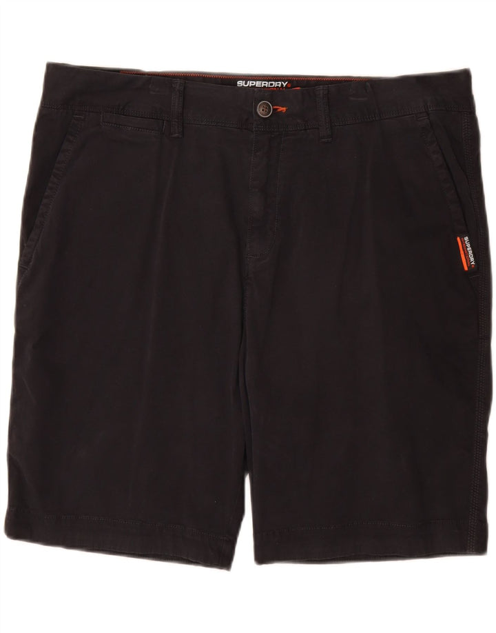 Superdry Short Chino Slim W36 Homme Grand Noir Coton