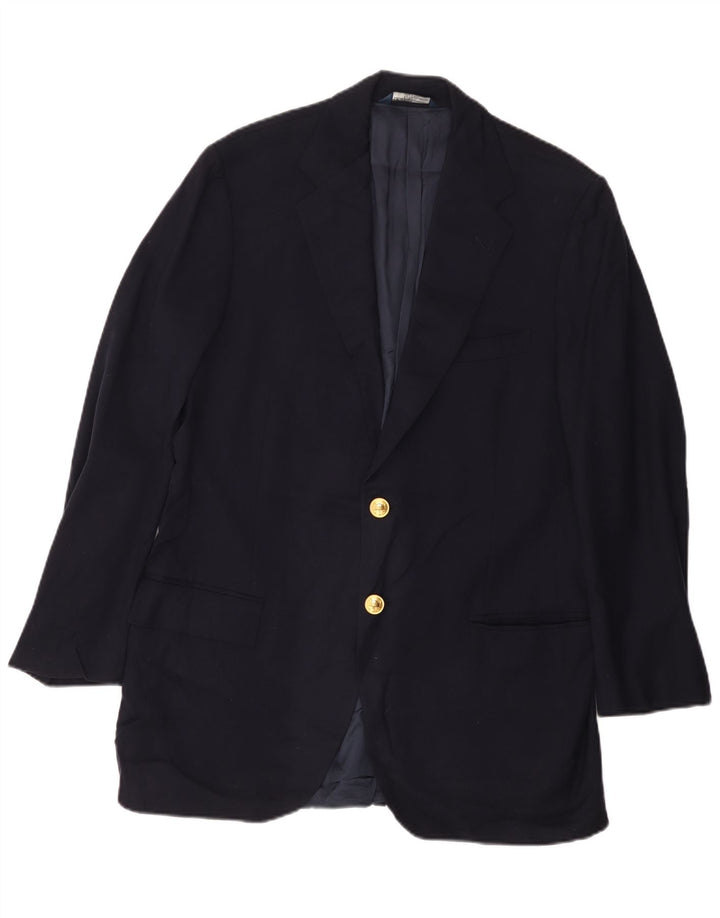 Polo Ralph Lauren Veste blazer à 2 boutons pour homme UK 40 Grande laine bleu marine