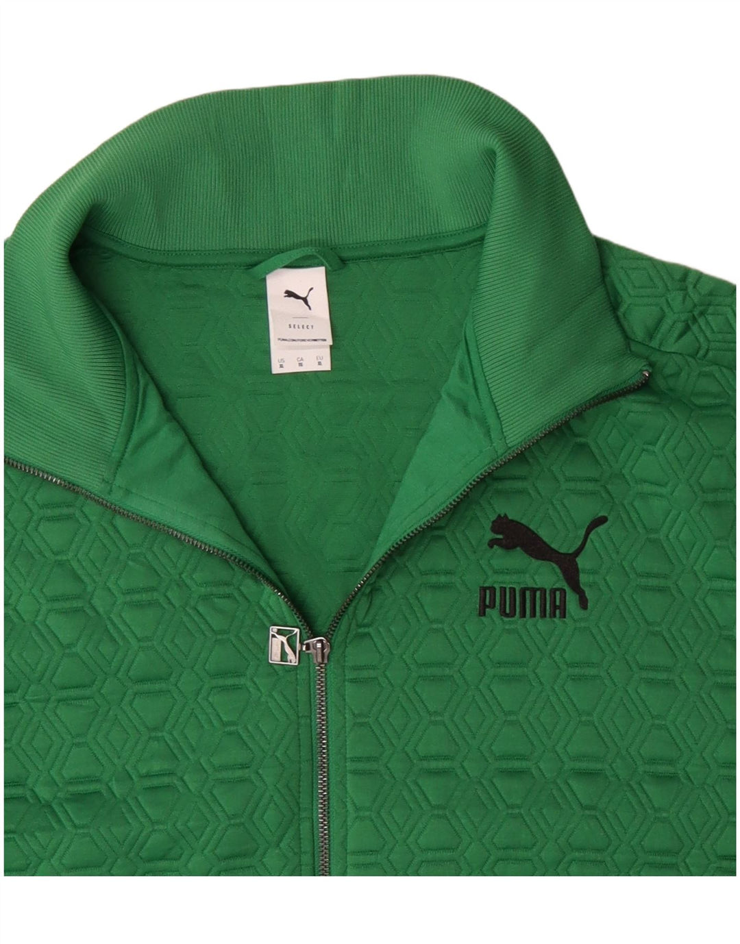 Puma Veste de Survêtement Homme XL Vert Géométrique Polyester