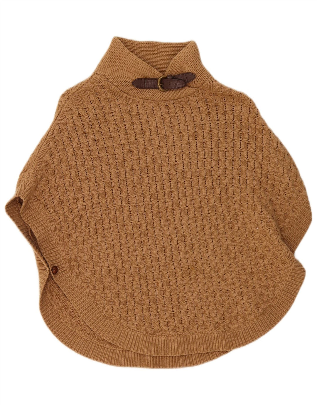 Massimo Dutti Pull Poncho Fille 12-13 Ans Laine Marron