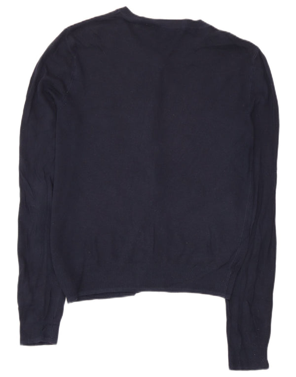 Marks & Spencer Pull cardigan pour femme UK 10 Small Bleu marine Viscose