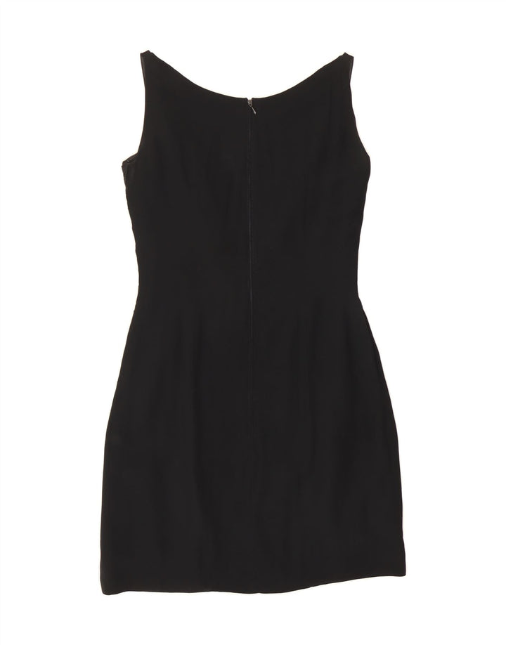 VINTAGE Womens Sleeveless Sheath Dress UK 12 Medium Black Vintage Vintage and Second-Hand Vintage from Messina Hembry 
