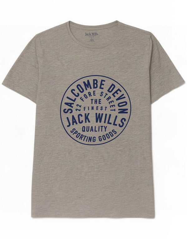 Jack Wills T-shirt graphique coupe classique pour homme en coton gris moyen
