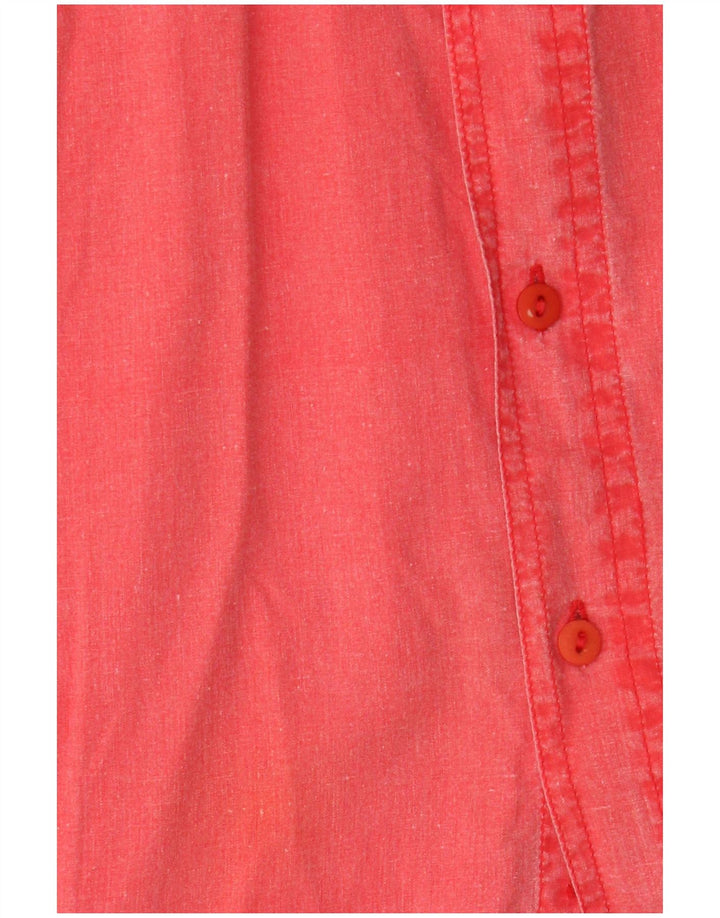 vintage Mens Relaxed Fit Chemise Grand Coton Rose