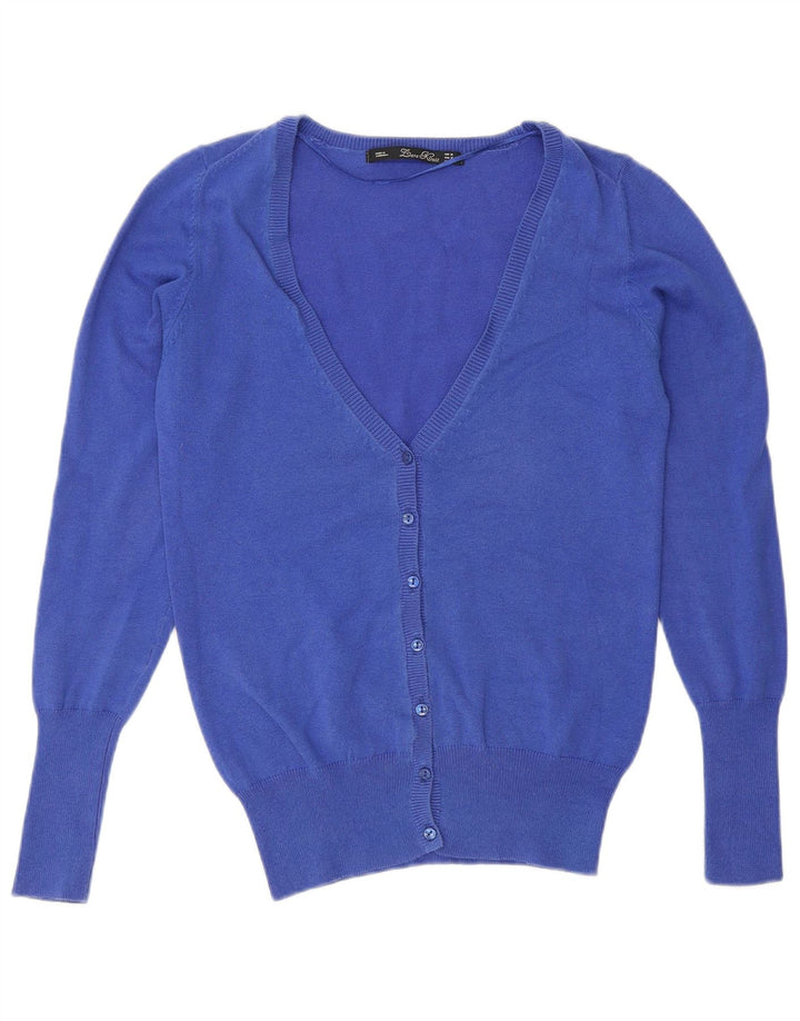 Zara Cardigan Femme Pull UK 12 Bleu Moyen