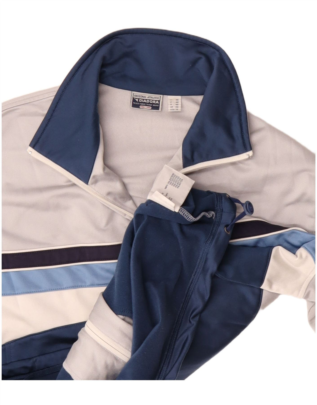 Diadora Veste de survêtement pour homme UK 36 Small Blanc cassé Polyester