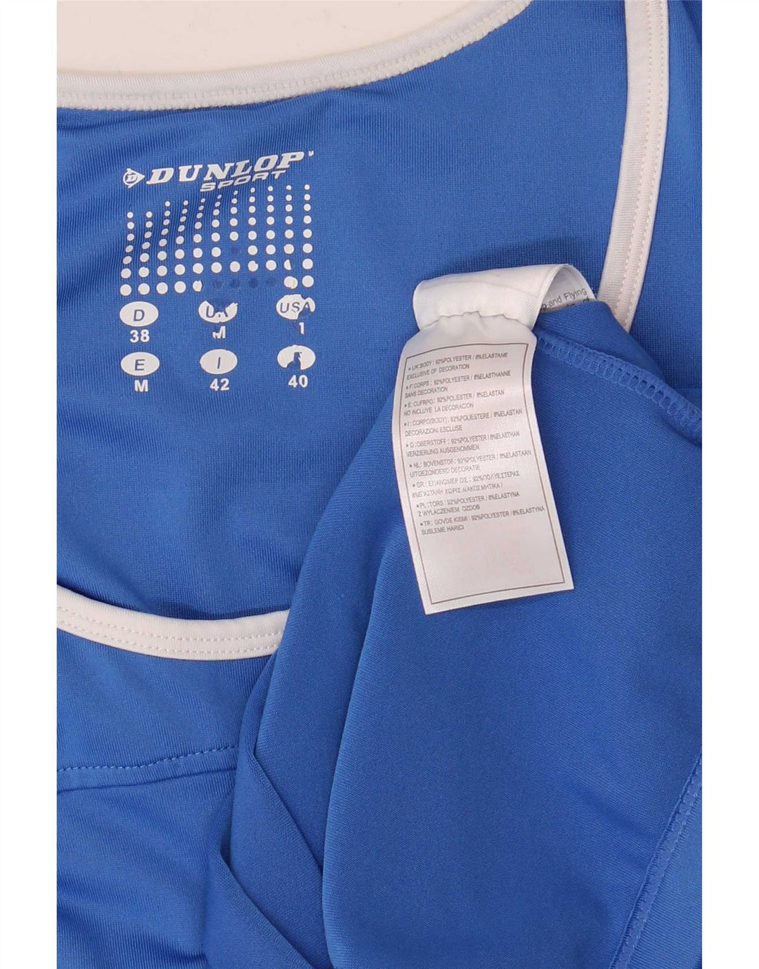 Dunlop Débardeur Femme UK 12 Bleu Moyen Colorblock Polyester