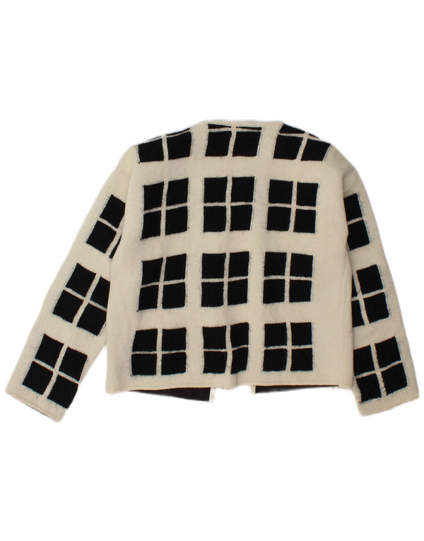 Seventy Cardigan court ouvert pour femme IT 42 Medium Off White Géométrique