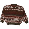 vintage Mens Crew Neck Jumper Pull XL Multicolore Fair Isle