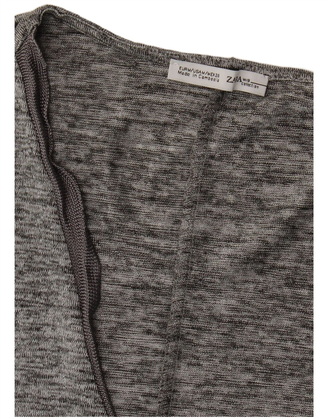 Zara Femme Débardeur UK 12 Gris Moyen Moucheté