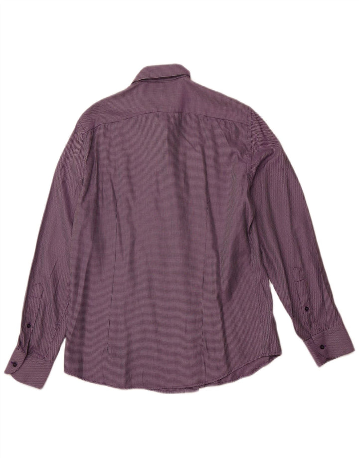 TRUSSARDI Chemise homme taille 41 violet moyen tacheté