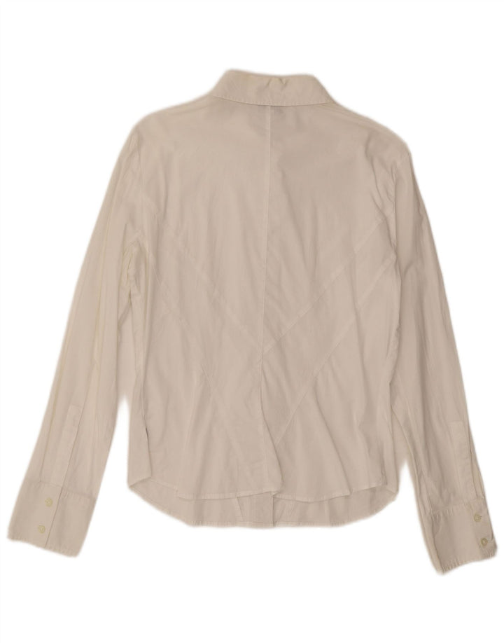 ARMANI JEANS Womens Shirt US 8 Medium White Cotton