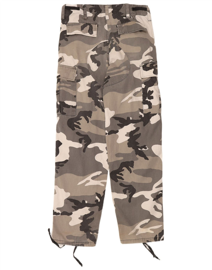 VINTAGE Pantalon cargo régulier pour hommes Petit W31.5 L32.5 Camouflage gris