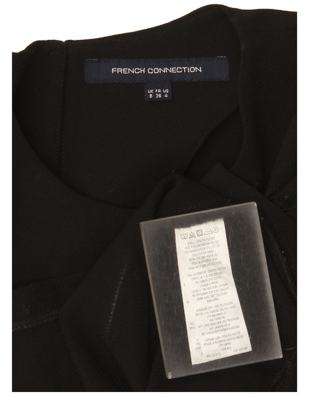 French Connection Haut Court Femme UK 8 Petit Noir Polyester