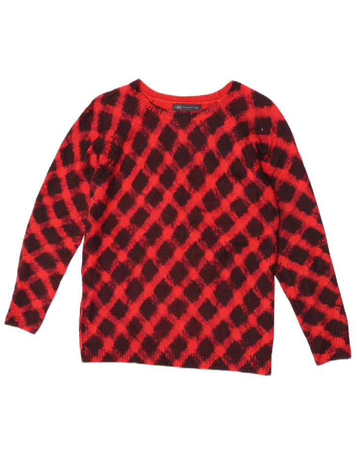 Marks & Spencer Pull col bateau pour femme UK 8 Small Rouge