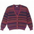 vintage Mens Cardigan Sweater IT 50 Moyen Multicolore Géométrique
