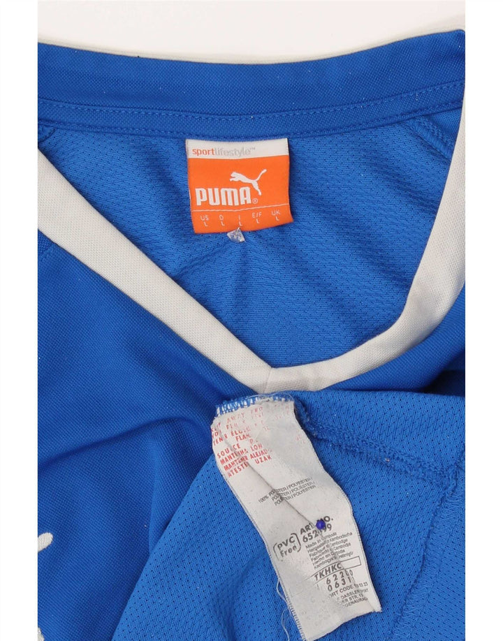 Puma T-Shirt Homme Haut Large Bleu Colorblock Polyester