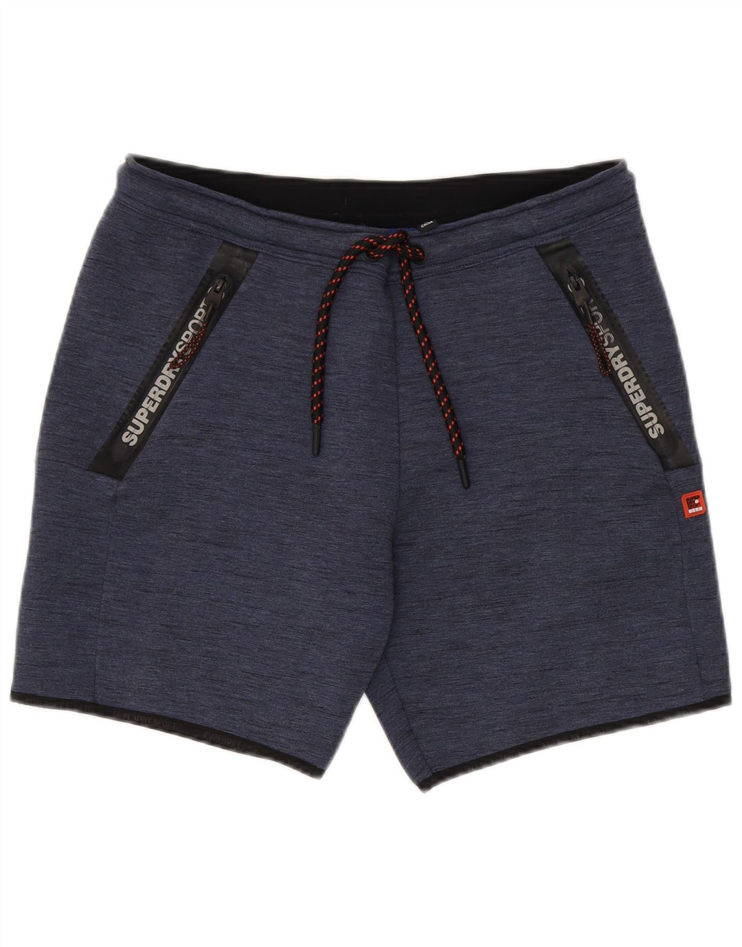 Superdry Short de Sport Homme Large Bleu Marine Polyester