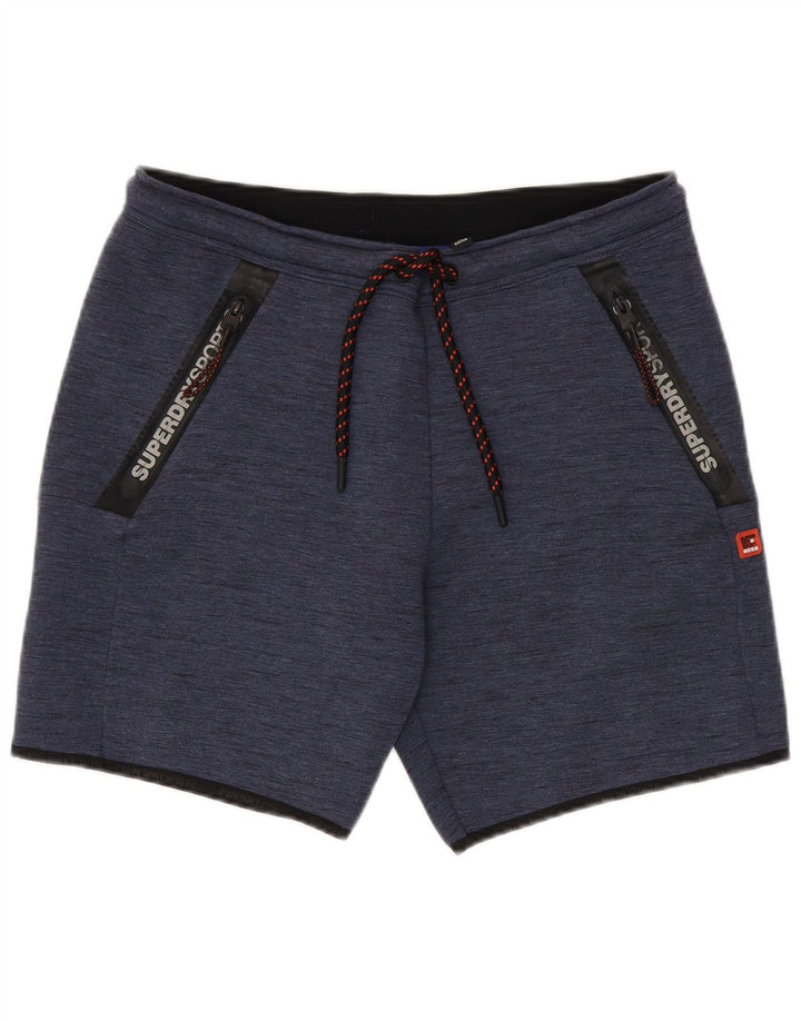 Superdry Short de Sport Homme Large Bleu Marine Polyester