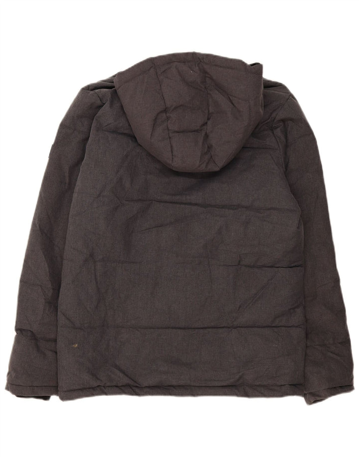Jack & Jones Veste matelassée à capuche garçon 15-16 ans Gris chiné