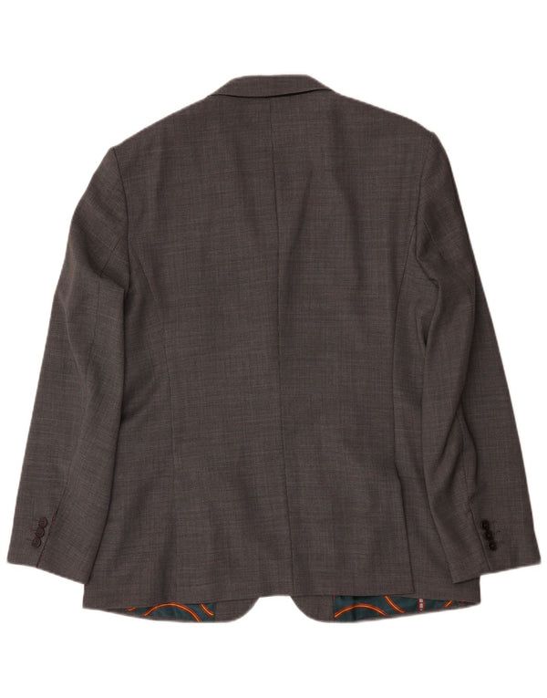 Ted Baker Veste blazer à 2 boutons coupe régulière pour homme UK 44 2XL Gris laine