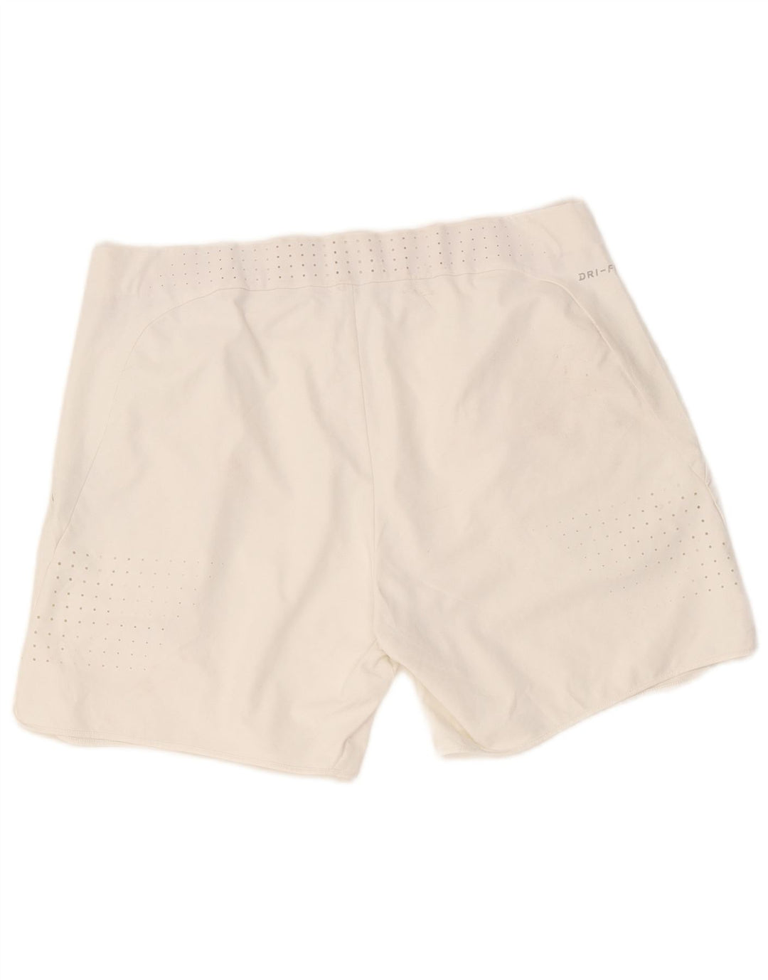 Nike Short de sport Dri Fit pour femme UK 16 Large Blanc Polyester