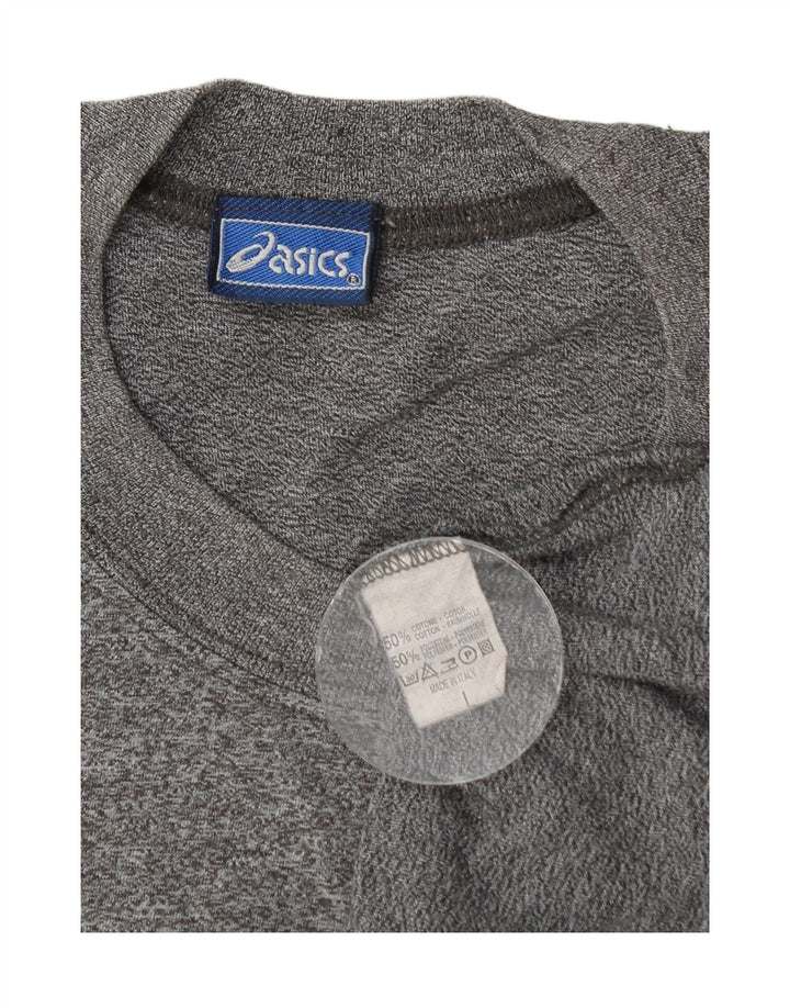 Asics T-Shirt Graphique Homme Grand Gris Moucheté Coton