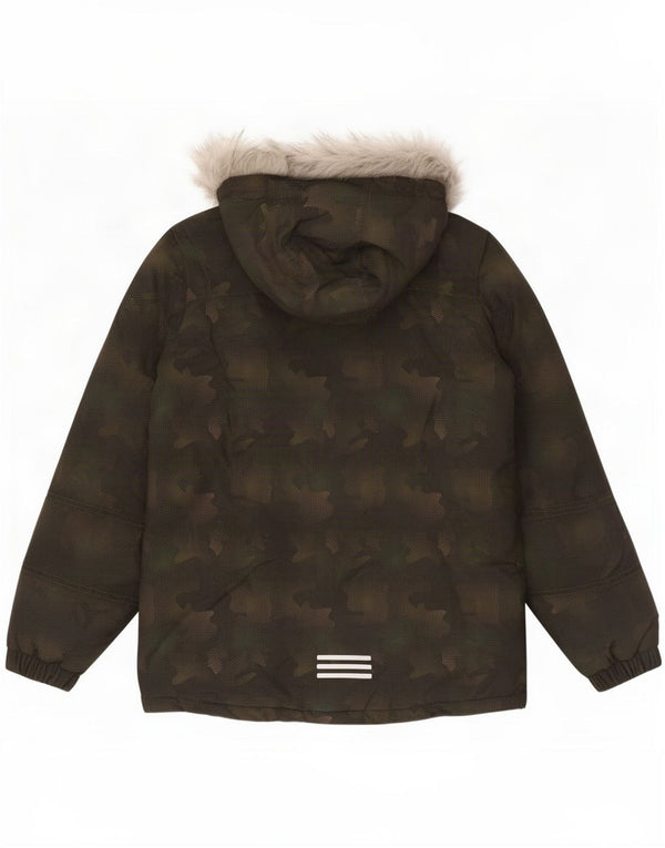 Mountain Warehouse Veste Coupe-Vent Garçon 12-13 Ans Kaki Camouflage