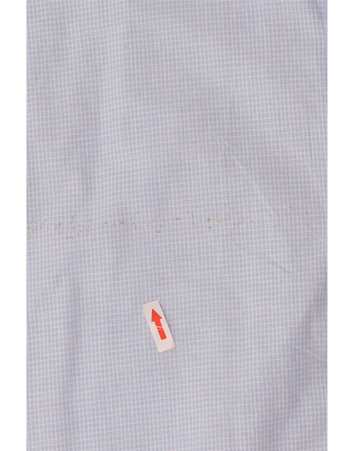 Chaps Chemise à manches courtes homme facile d'entretien XL bleu à carreaux en coton