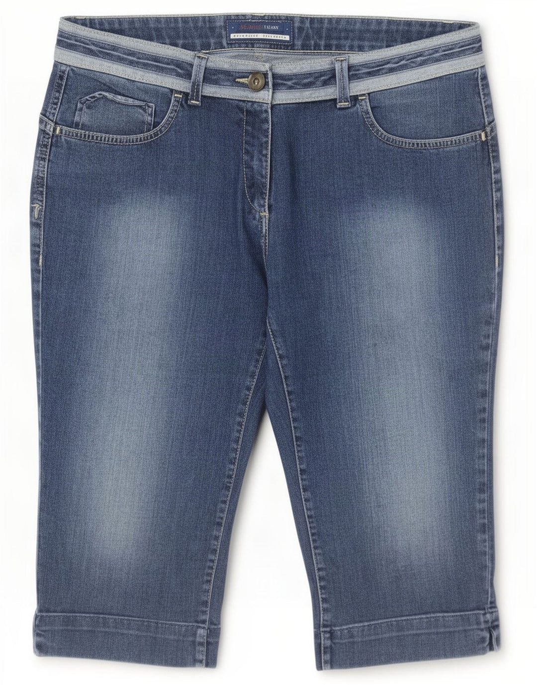 Trussardi Bermuda Denim Femme Large W32 Bleu