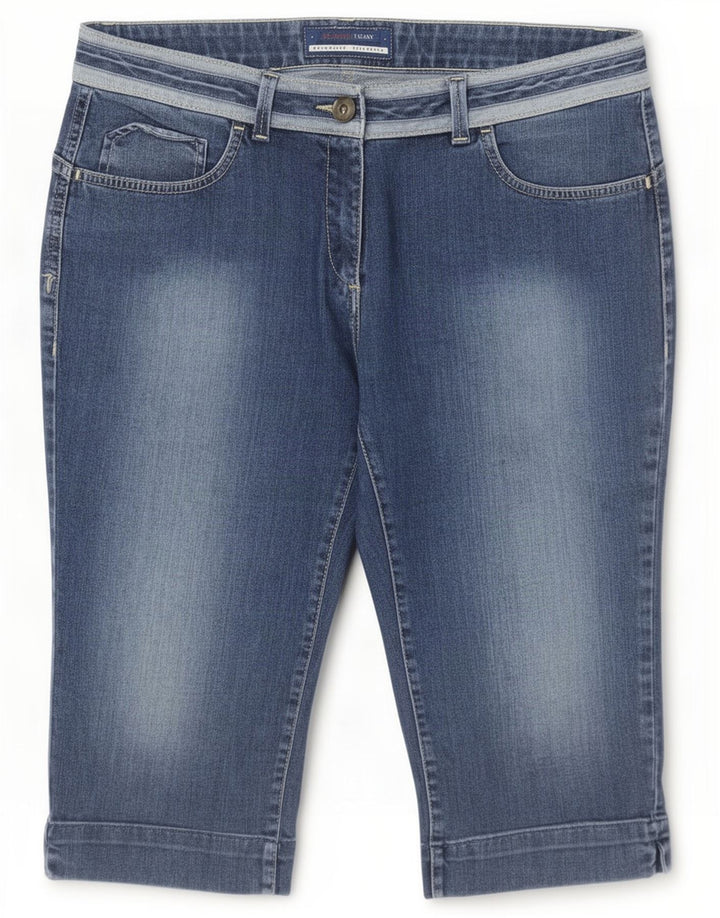 Trussardi Bermuda Denim Femme Large W32 Bleu